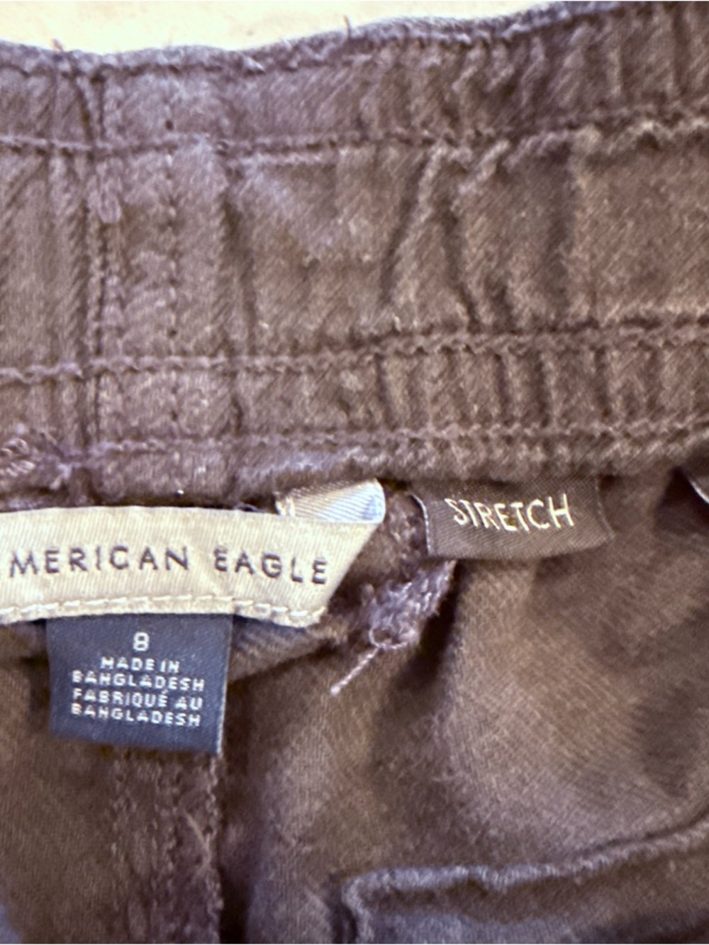 American Eagle Outfitters Women's Dark Grey Linen Safari Shorts - Picture 2 of 6